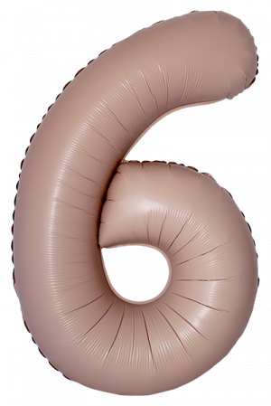 Логотип «Шар (40''/102 см) Цифра, 6 Slim, Винтажная роза, Матовый, 1 шт. в уп.»