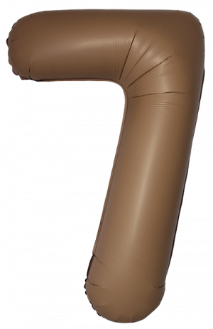 Логотип «Шар (40''/102 см) Цифра, 7 Slim, Шоколад, Матовый, 1 шт. в уп.»
