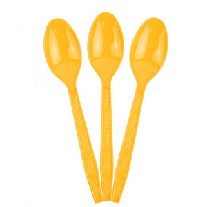Логотип «Ложки, Желтый, 15 см, 10 шт. в упак.»