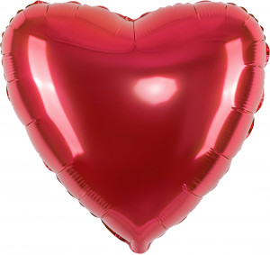 Логотип «Шар (9''/23 см) Мини-сердце, Красный, 1 шт.»