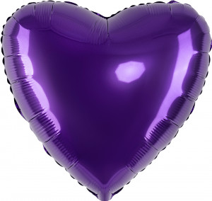 Логотип «Шар (18''/46 см) Сердце, Фиолетовый, 1 шт.»