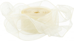 Логотип «Лента органза (2,5 см*9,14 м) Нежная грация, Кремовый, 1 шт.»