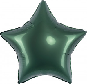 Логотип «Шар (18''/46 см) Звезда, Темно-зеленый, Сатин, 1 шт.»